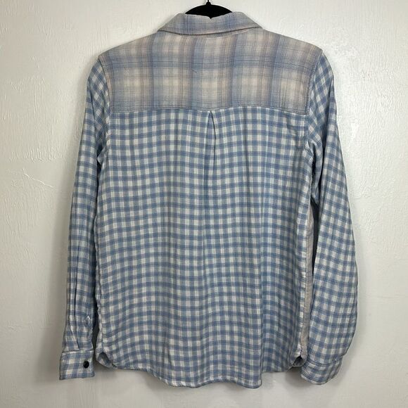 Altar'd State Multi-Pattern Peri Blue Button Down Shirt Size S - Picture 5 of 10